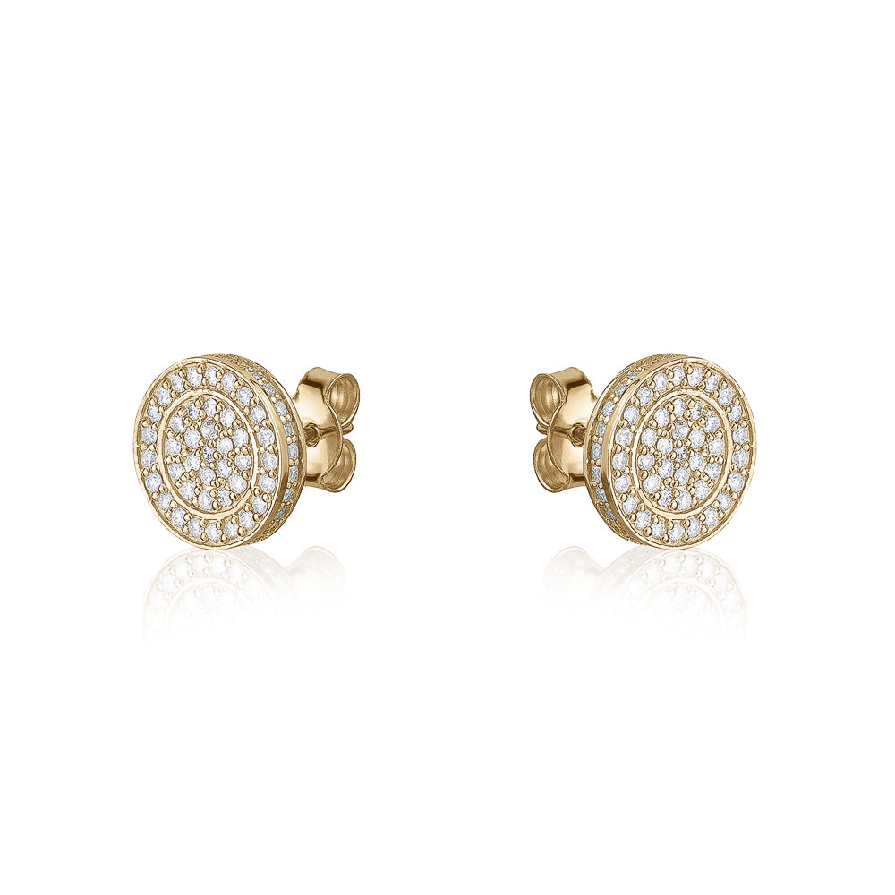10 KT 1.0 CTW Round Concentric Studs