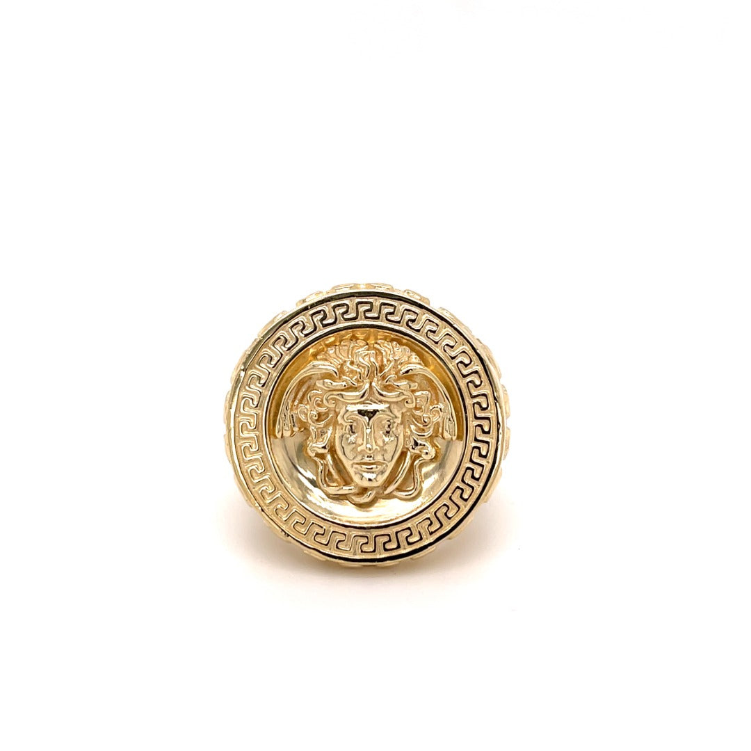 10K Medusa Head Nugget Men’s Ring