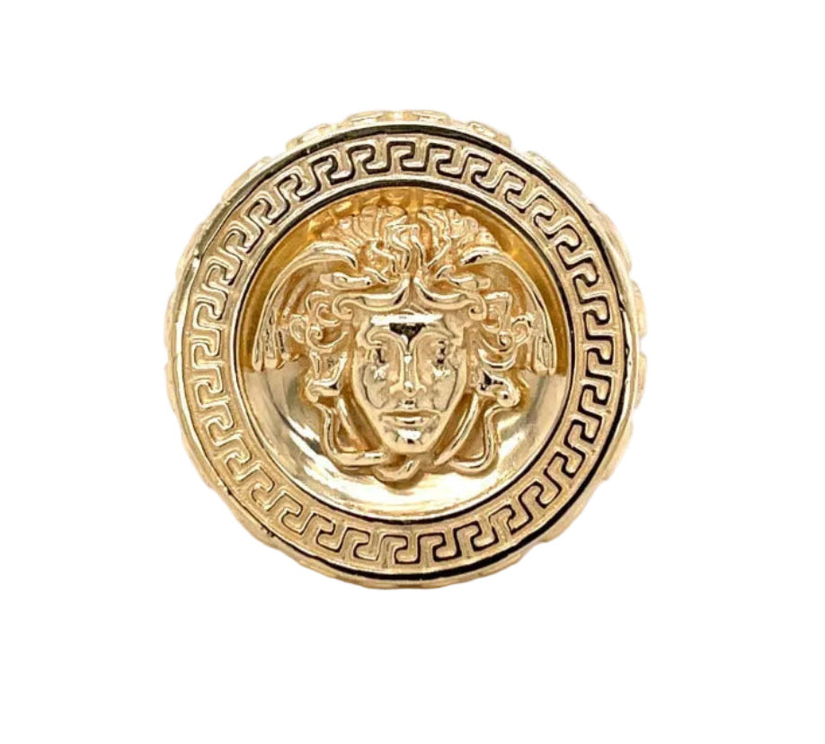 10K Medusa Head Nugget Men’s Ring