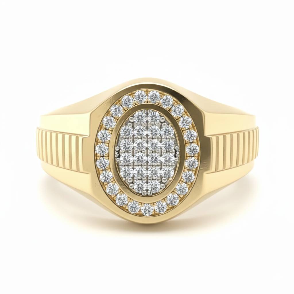 10K Ovoid Men’s Ring