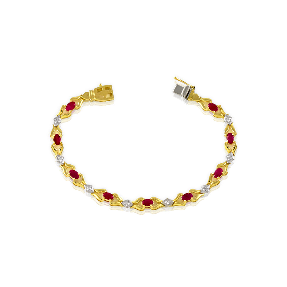 10KT 0.08 CTW Women’s Ruby Bracelet