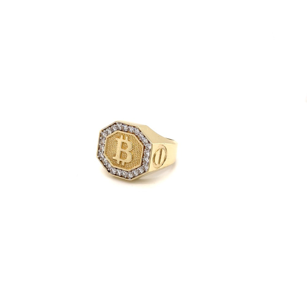 10KT Bitcoin Men’s Ring