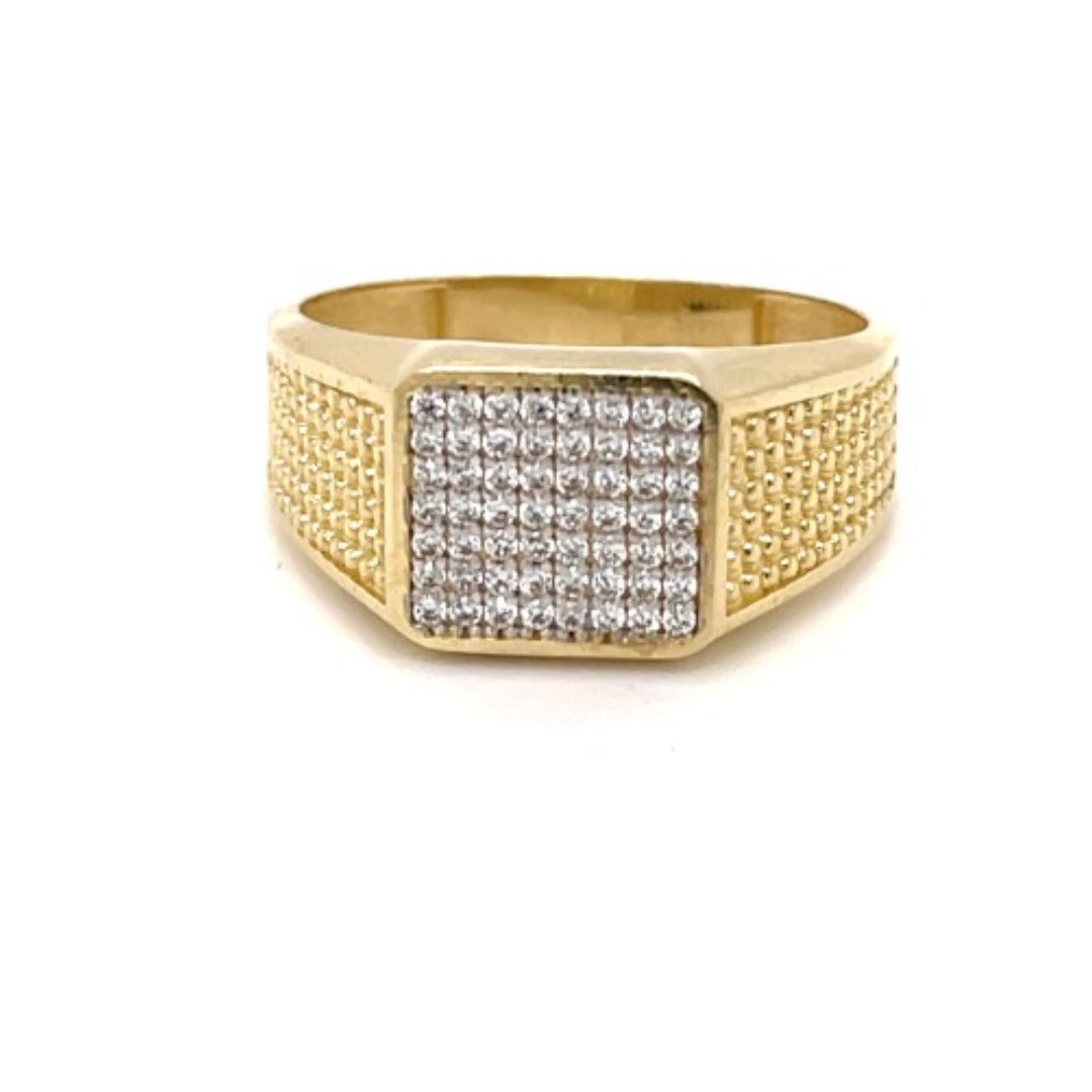 10KT California Square Men’s Ring