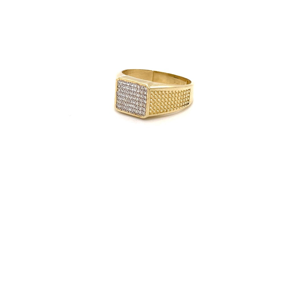 10KT California Square Men’s Ring