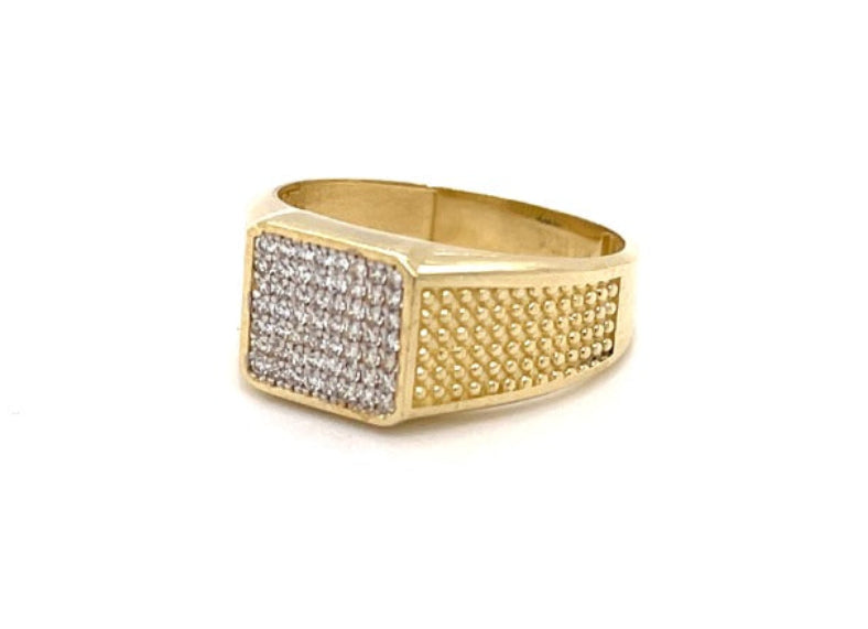 10KT California Square Men’s Ring