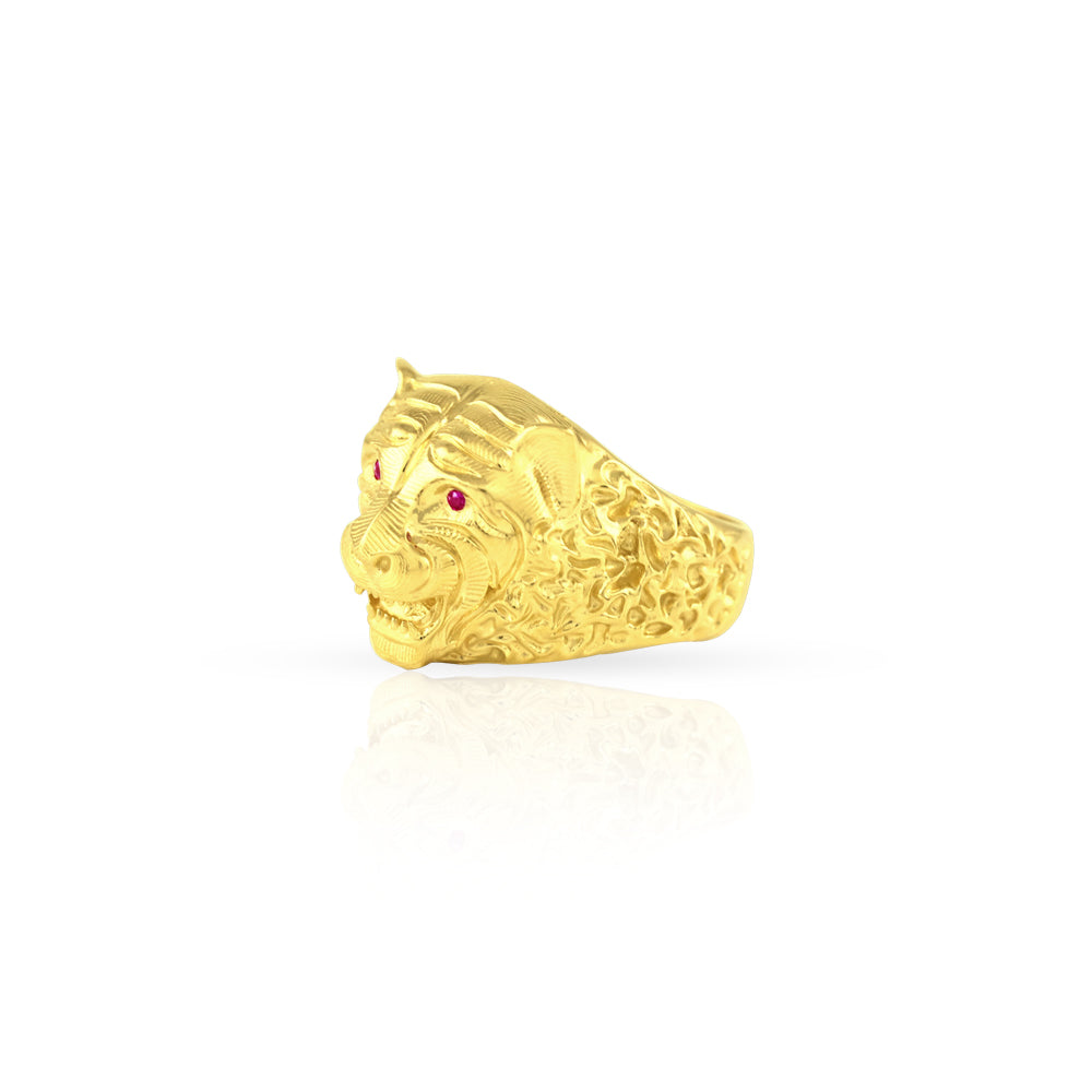 10KT Men’s Tiger Head Ring
