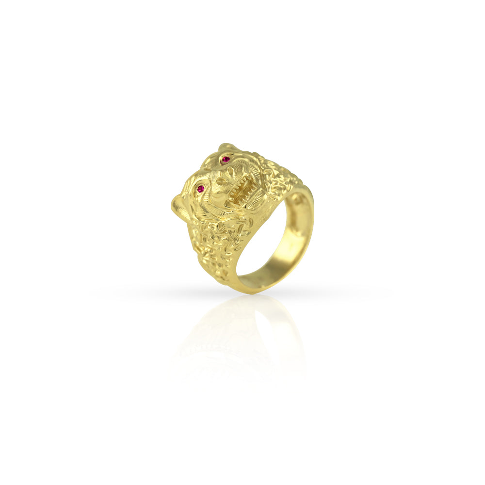 10KT Men’s Tiger Head Ring