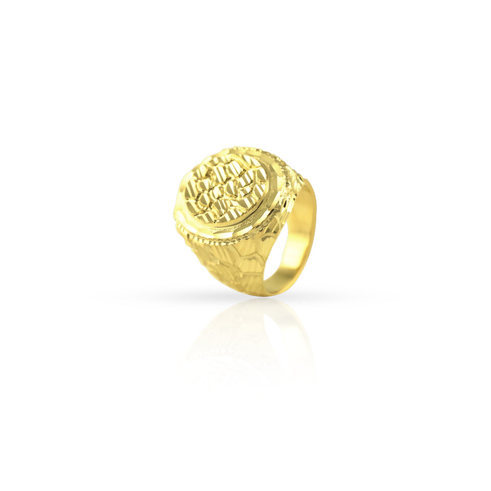 10KT Round Nugget Men’s Ring