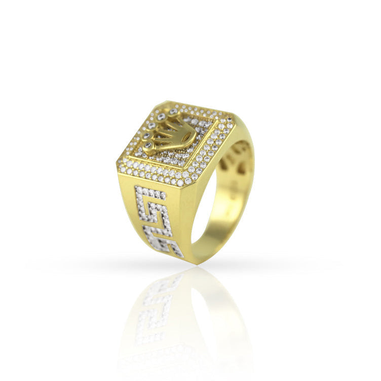 10KT Square Crown Men’s Ring