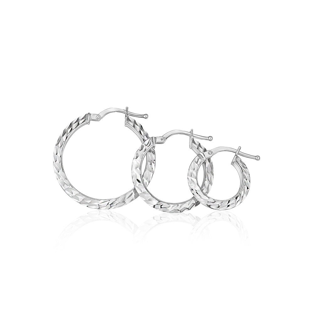 10KT Carved Diana Hoops