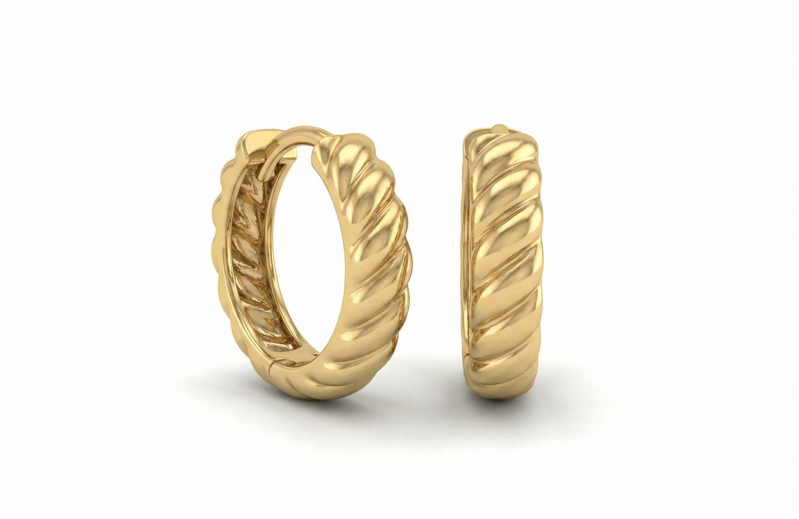 10KT Gold Aurelia Croissant Huggies