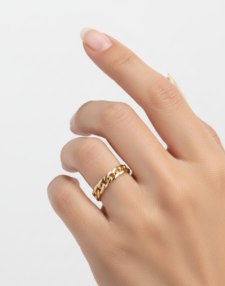 10KT Cuban Link Ring