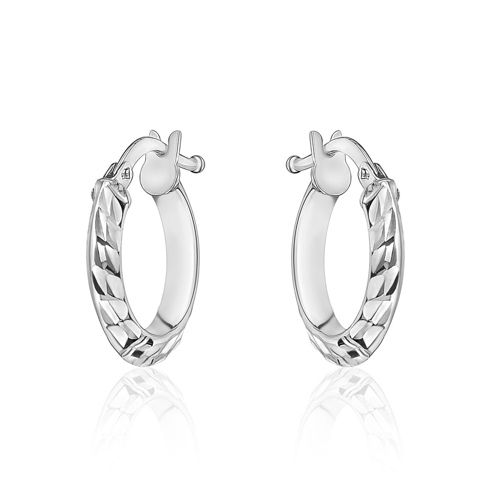 10KT Carved Diana Hoops