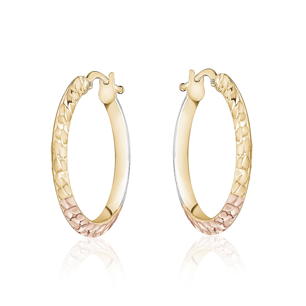 10KT Carved Diana Hoops