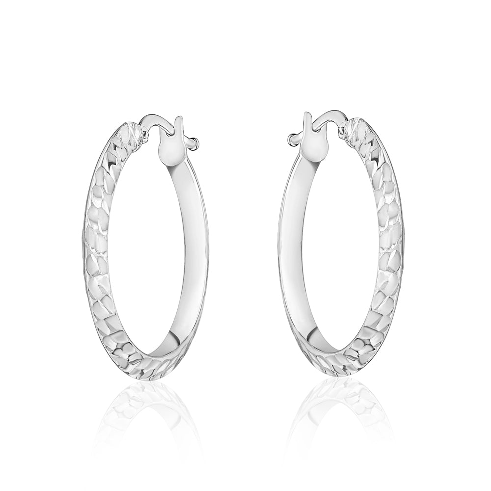 10KT Carved Diana Hoops
