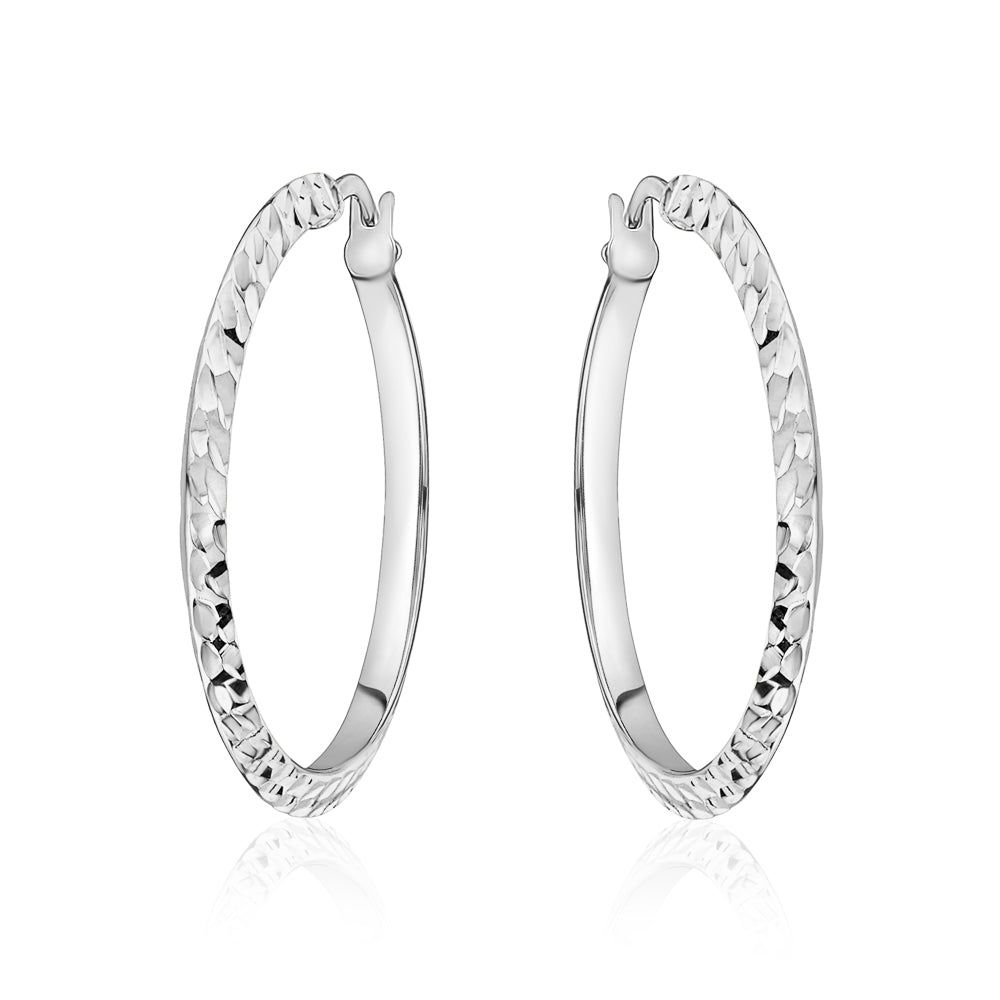 10KT Carved Diana Hoops