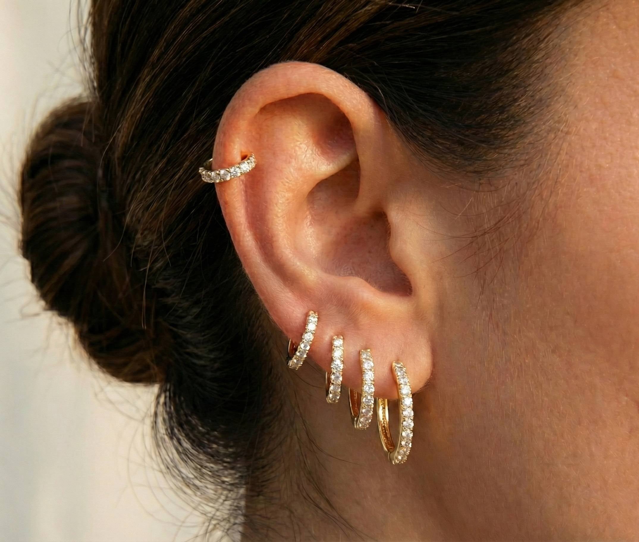 10KT Gold Accented Extra Large Huggies