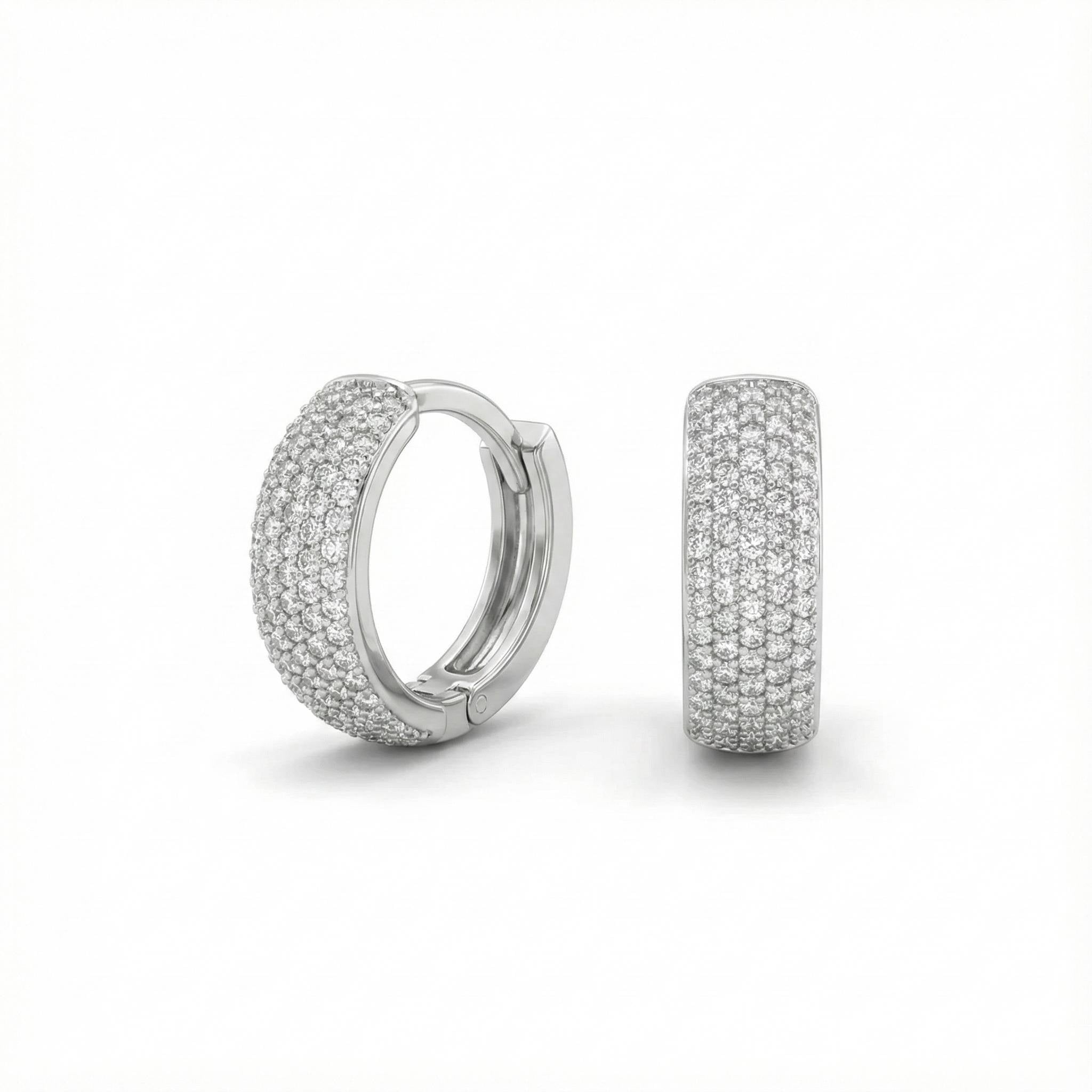 10KT Gold Iced-out Ziva Huggies