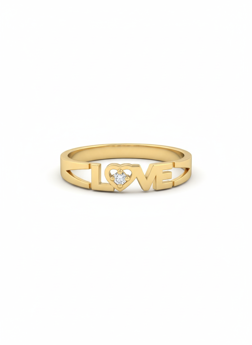 10KT Love Ring