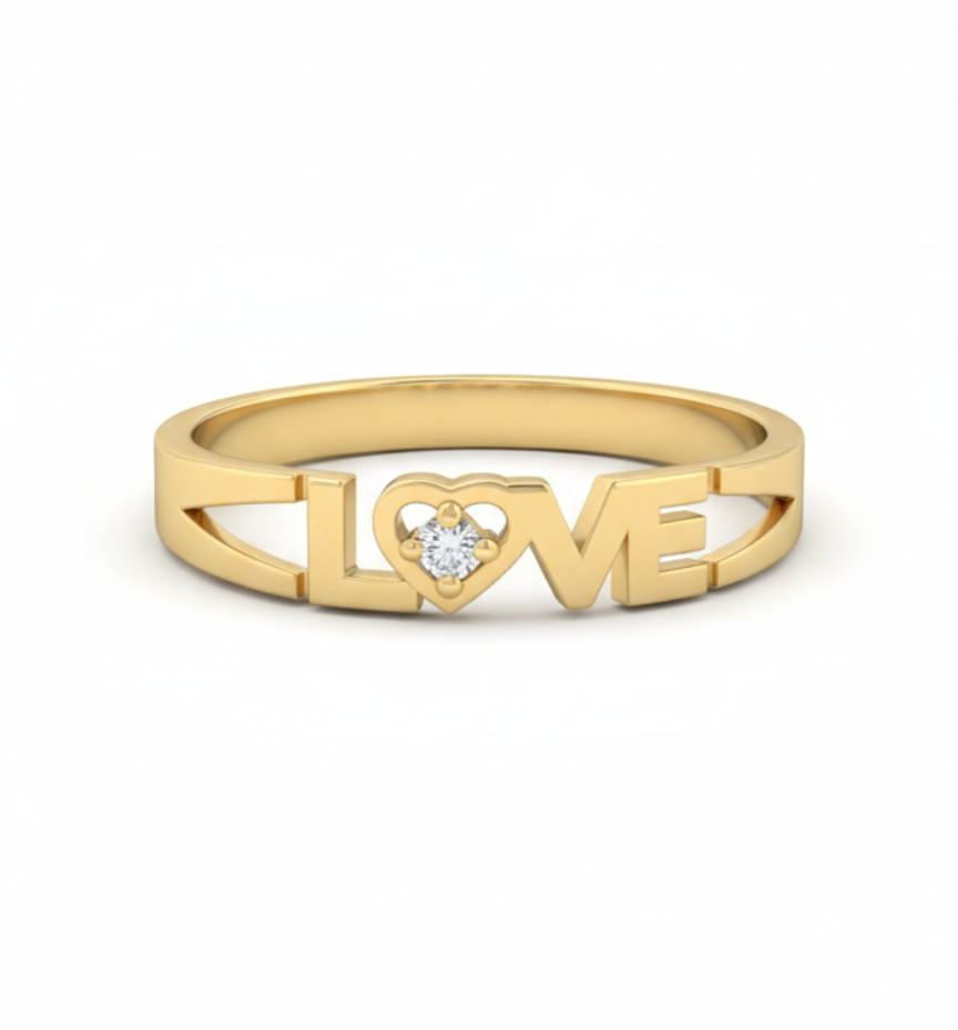 10KT Love Ring