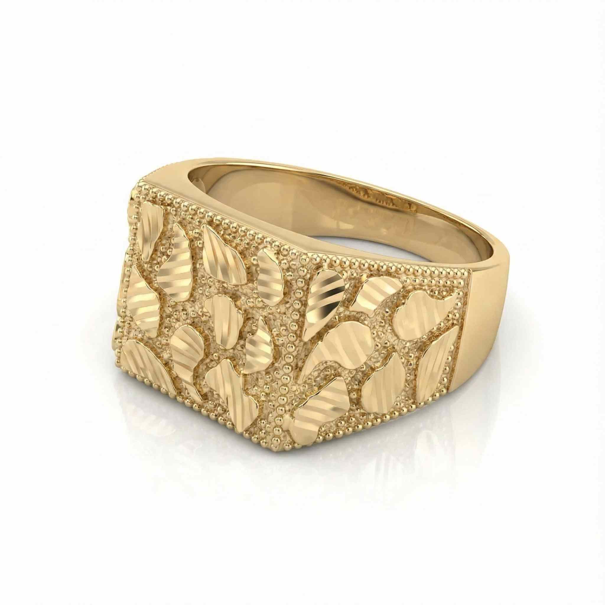 10KT Men’s Arizona Nugget Ring