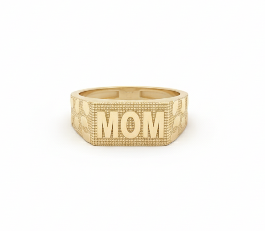 10KT Mom Nugget Style Ring