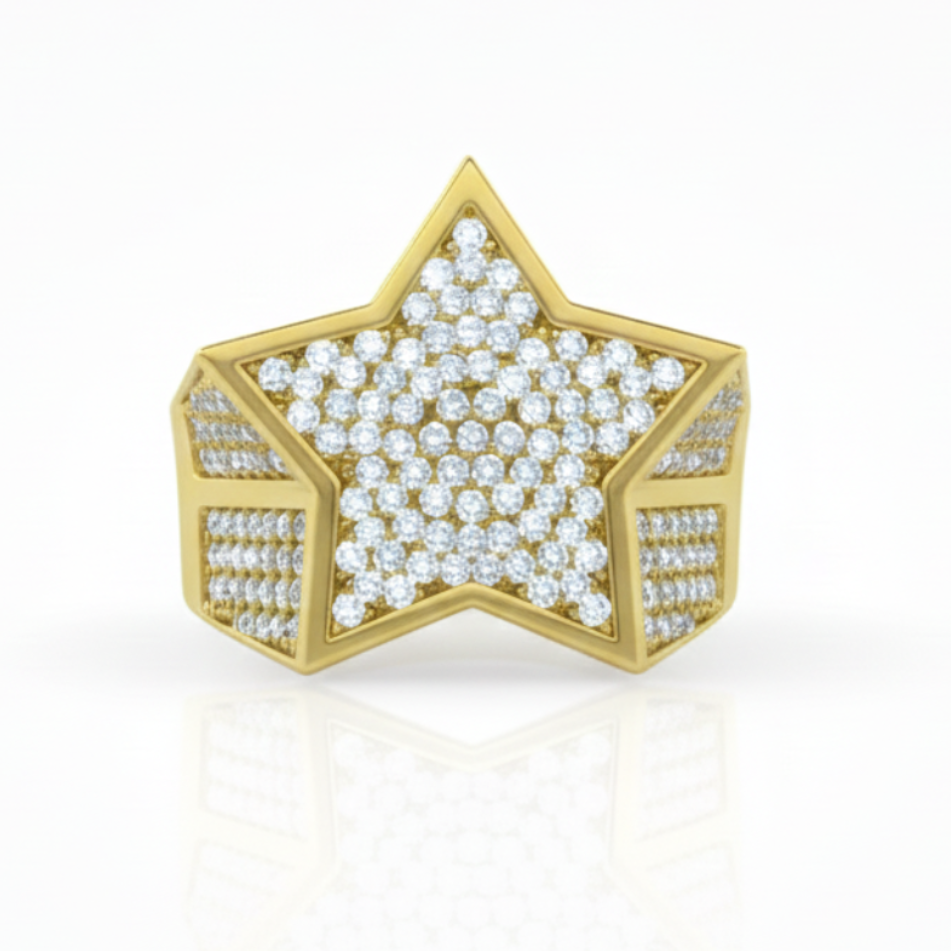 10KT Star Men’s Ring
