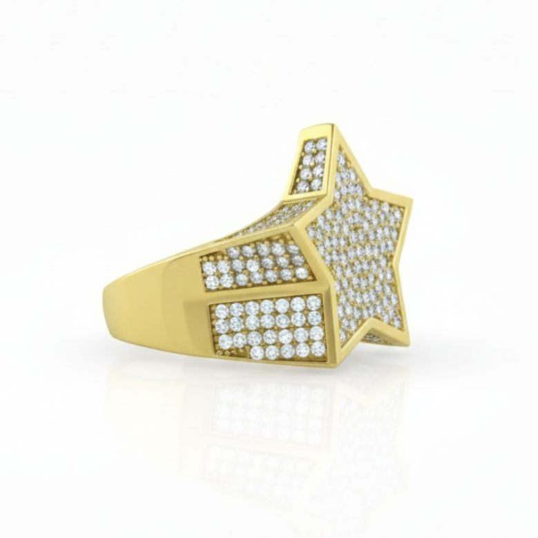 10KT Star Men’s Ring