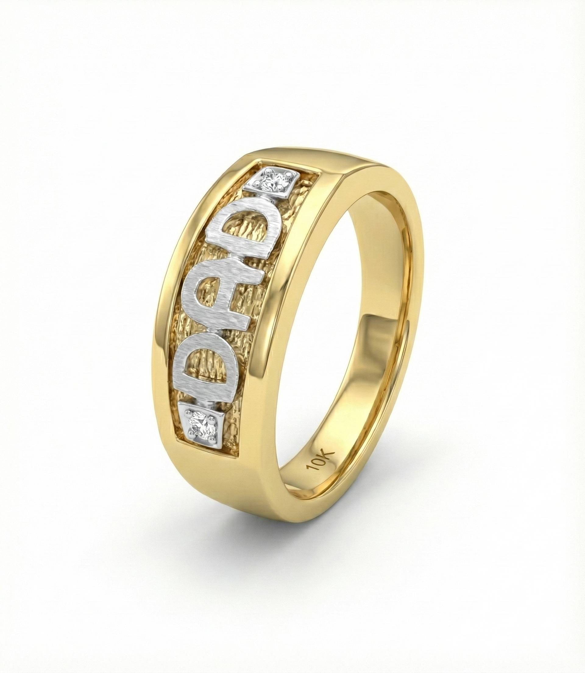 10KT Yellow Gold DAD Ring