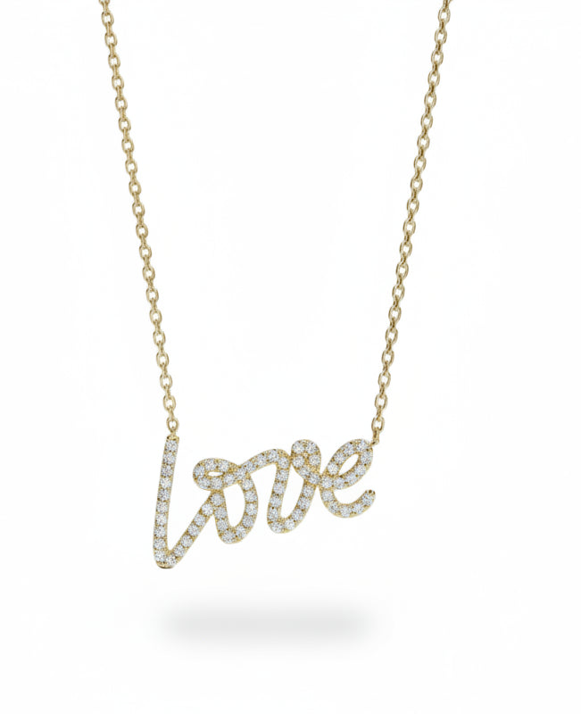 10KT Yellow Gold Love Necklace