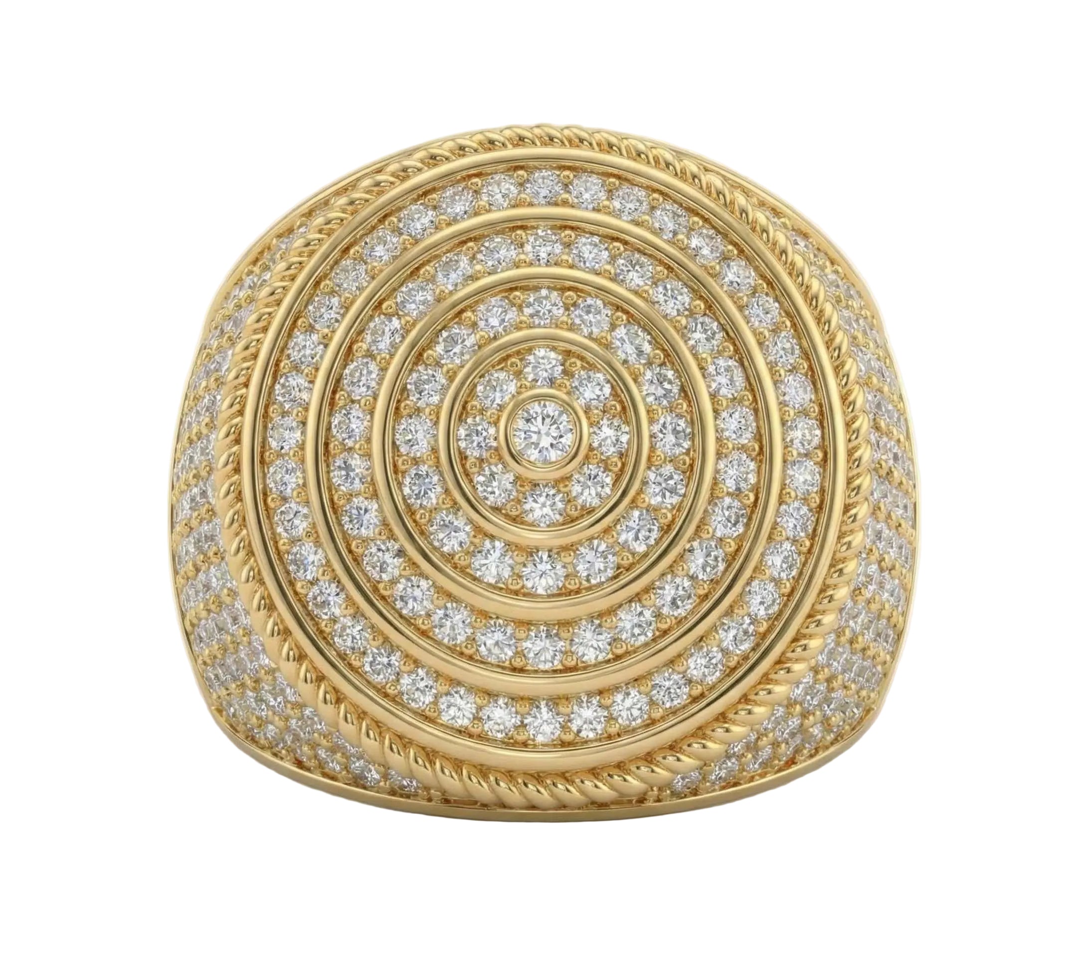 10KT Yellow Gold Men's Gilded Orbit Ring