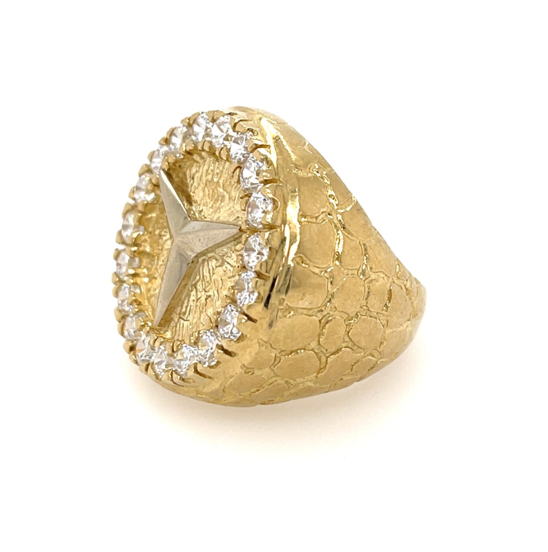 10K Mercedes Style Men’s Ring