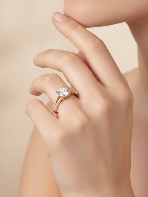 14KT 1.30 CTW Lab Diamond Women's Ring