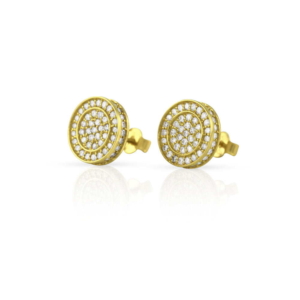 10 KT 1.0 CTW Round Concentric Studs