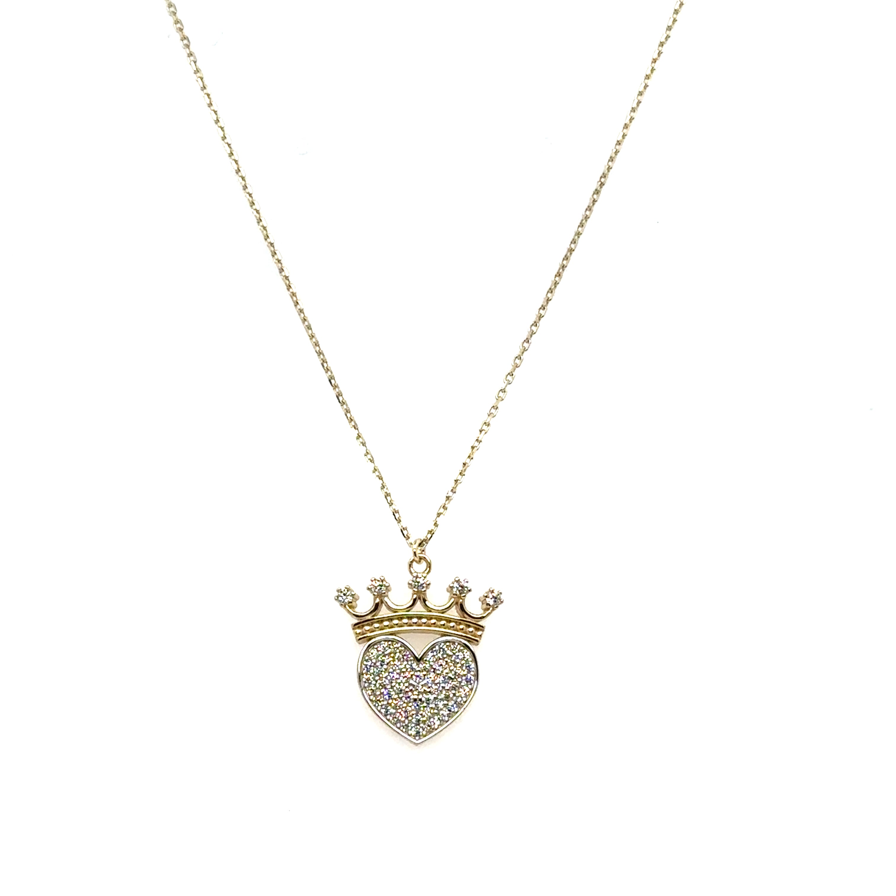 10KT Yellow Gold Queen of Hearts Necklace