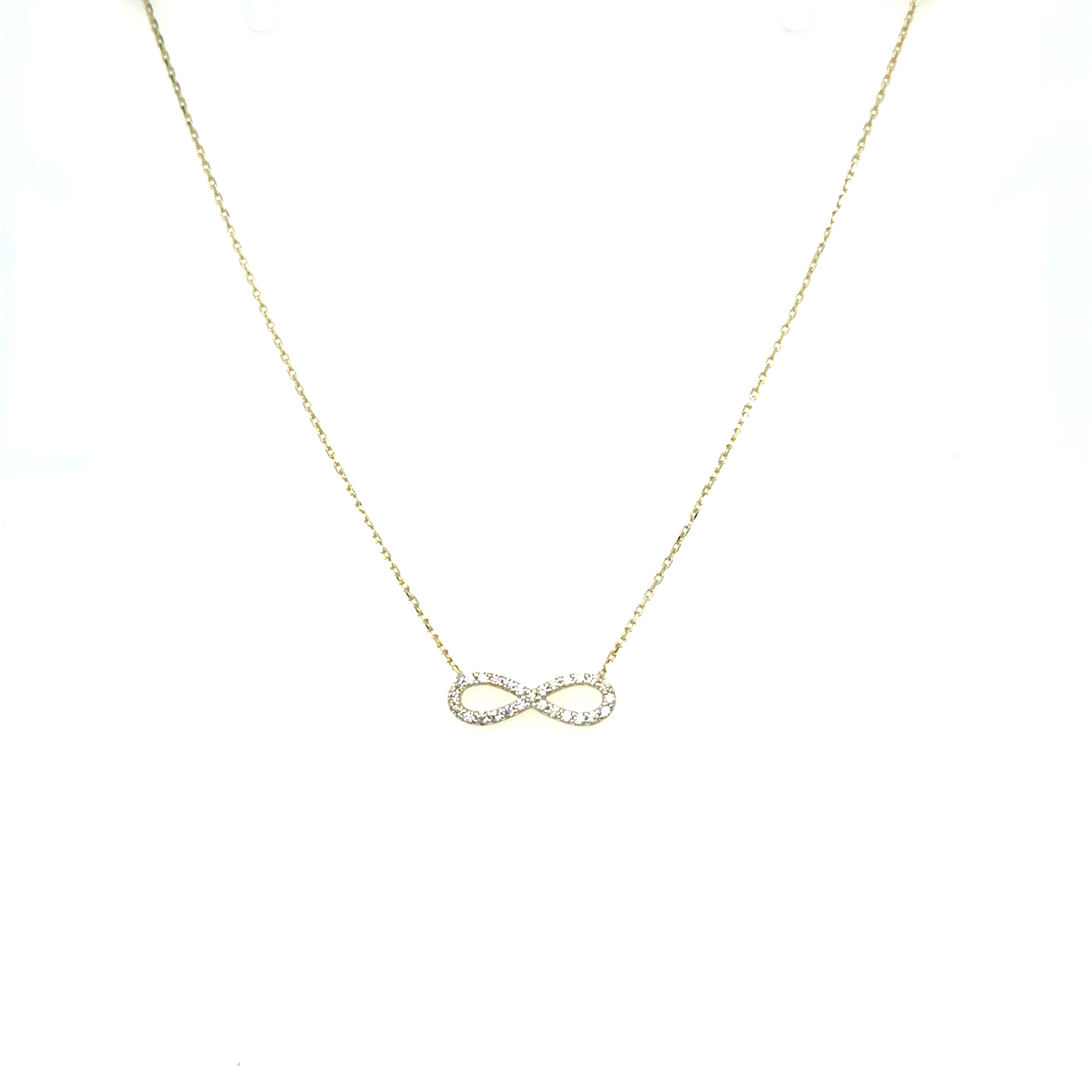 10KT Yellow Gold Infinity Necklace