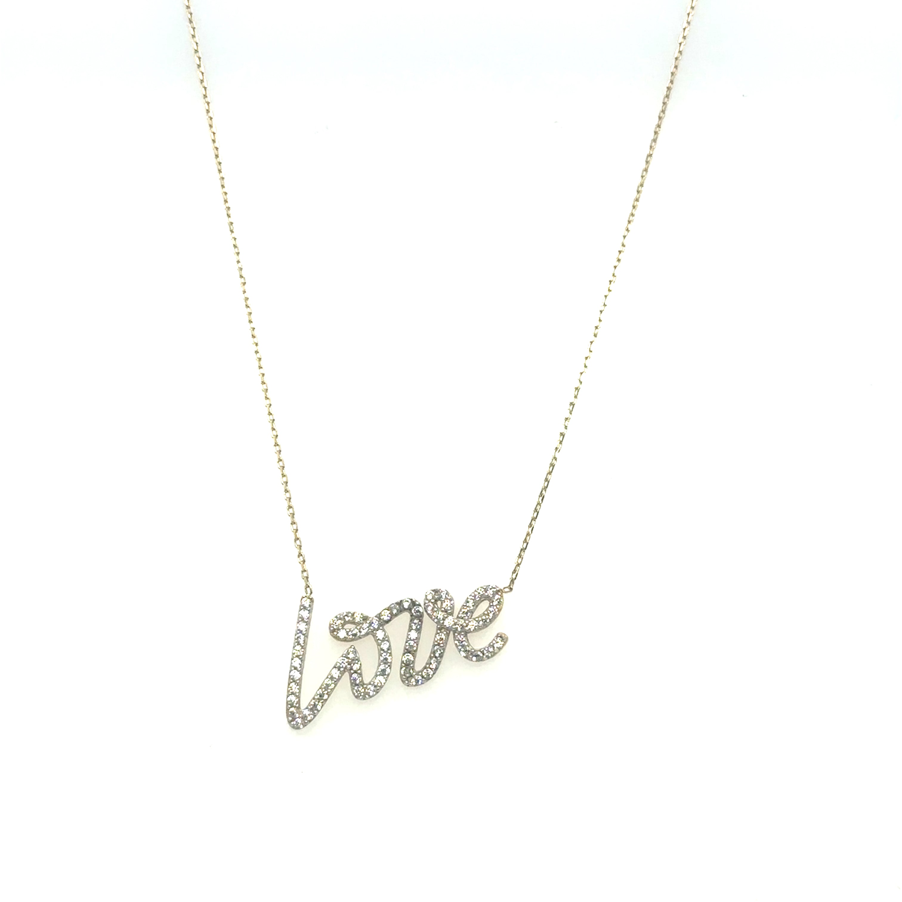 10KT Yellow Gold Love Necklace