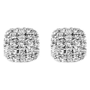 14KT 0.62 CTW Cushion Cluster Studs