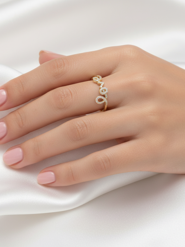 10KT Love Ring