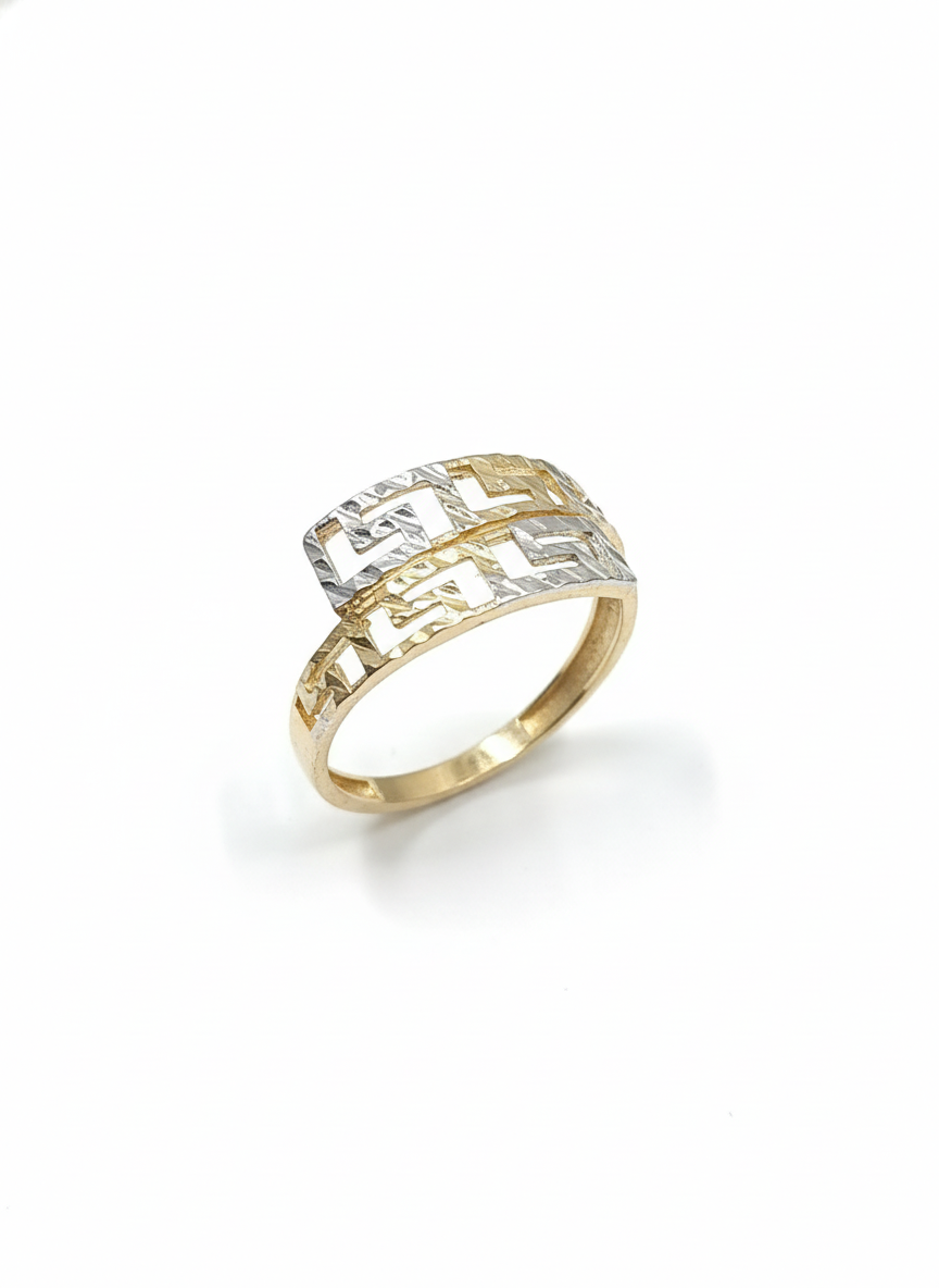 Women’s Two-tone Greek Lace Ring