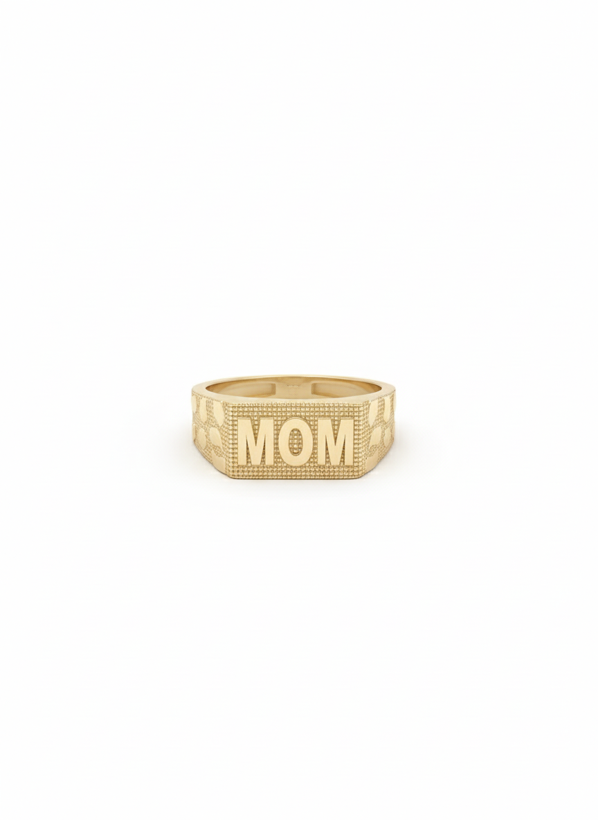 10KT Mom Nugget Style Ring