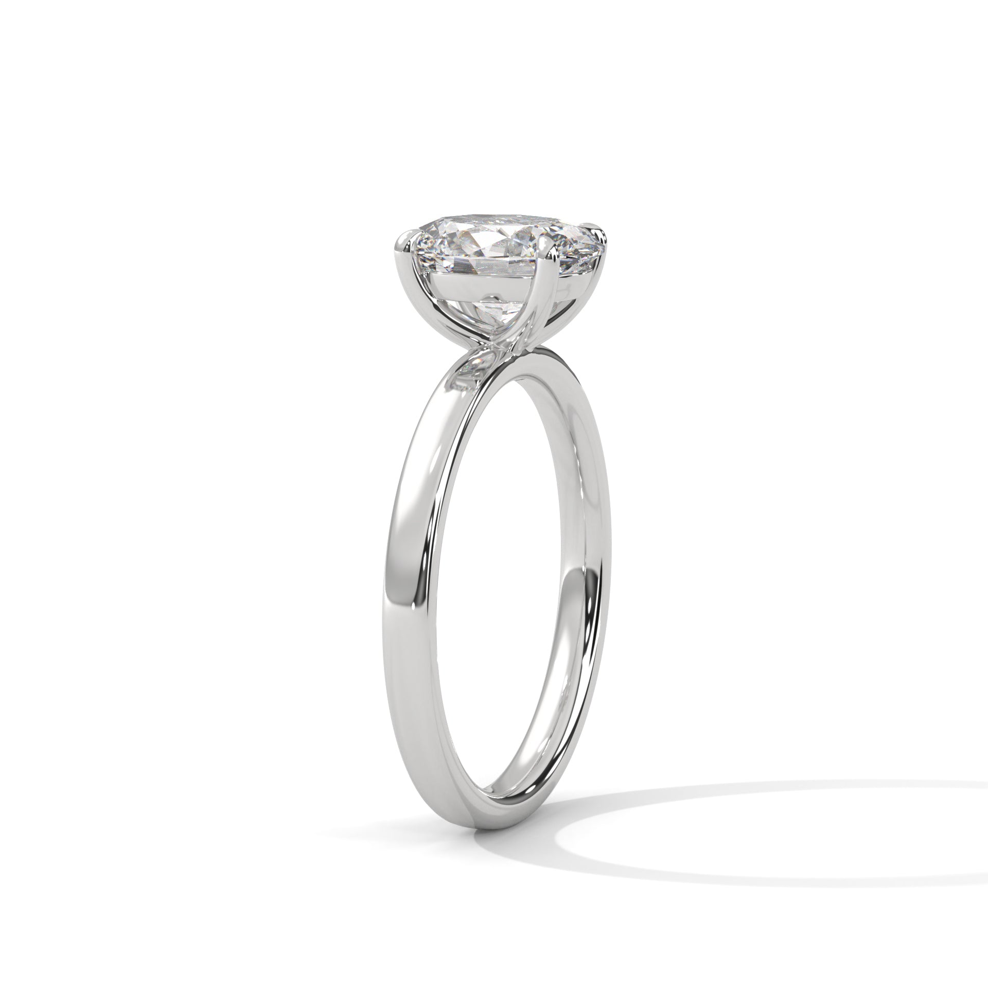 14KT 2.5 CTW LAB DIAMOND OVAL SOLITAIRE RING