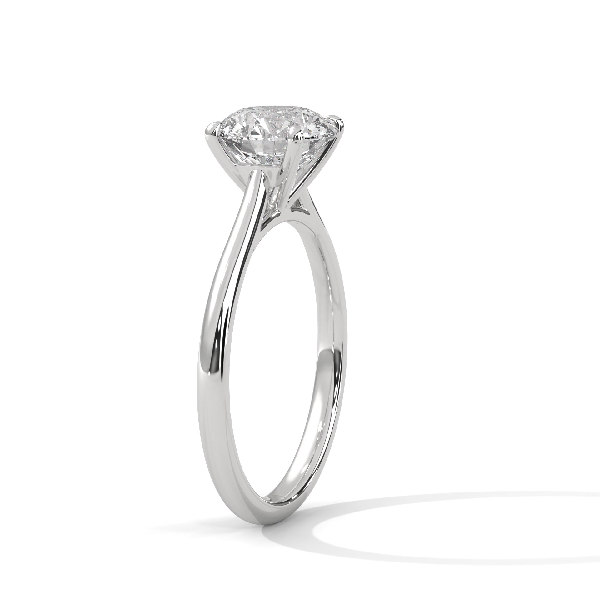 14 KT 3.0 CTW Lab Diamond Solitaire Ring