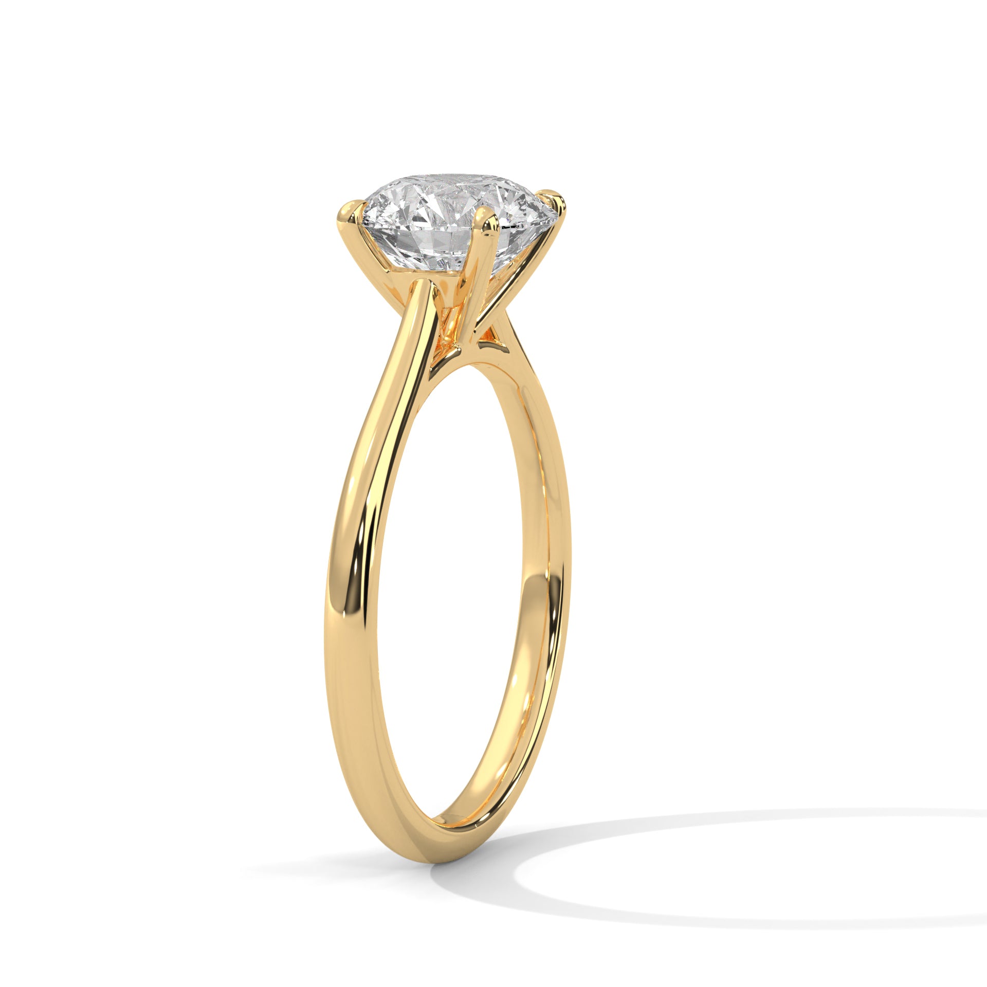 14 KT 3.0 CTW Lab Diamond Solitaire Ring