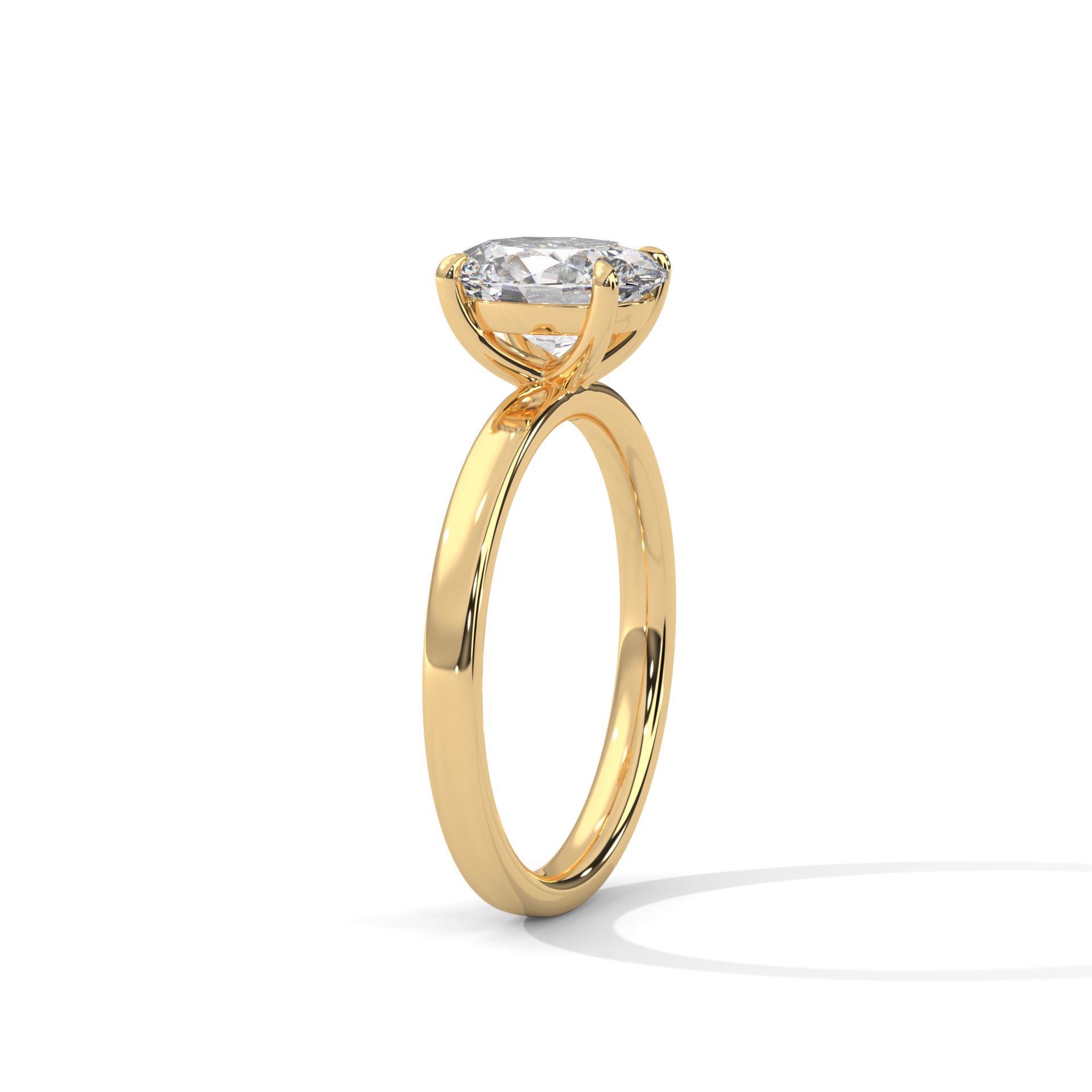 14KT 2.0 CTW LAB DIAMOND OVAL SOLITAIRE RING