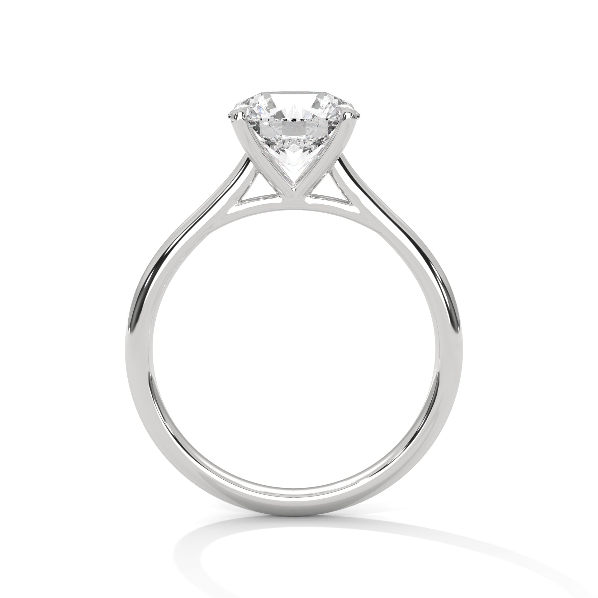 14 KT 1.0 CTW Lab Diamond Solitaire Ring