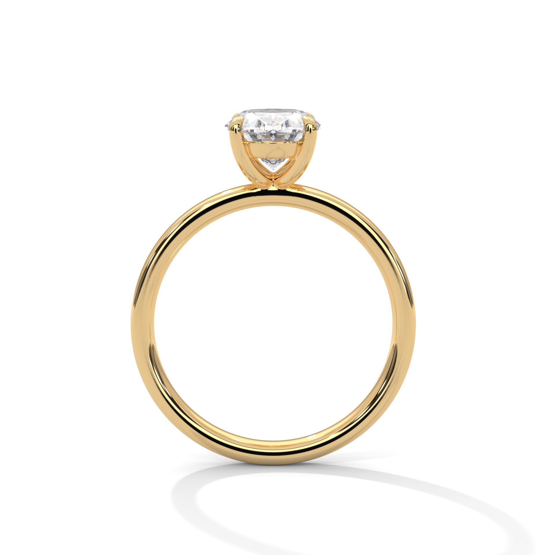 14KT 2.0 CTW LAB DIAMOND OVAL SOLITAIRE RING