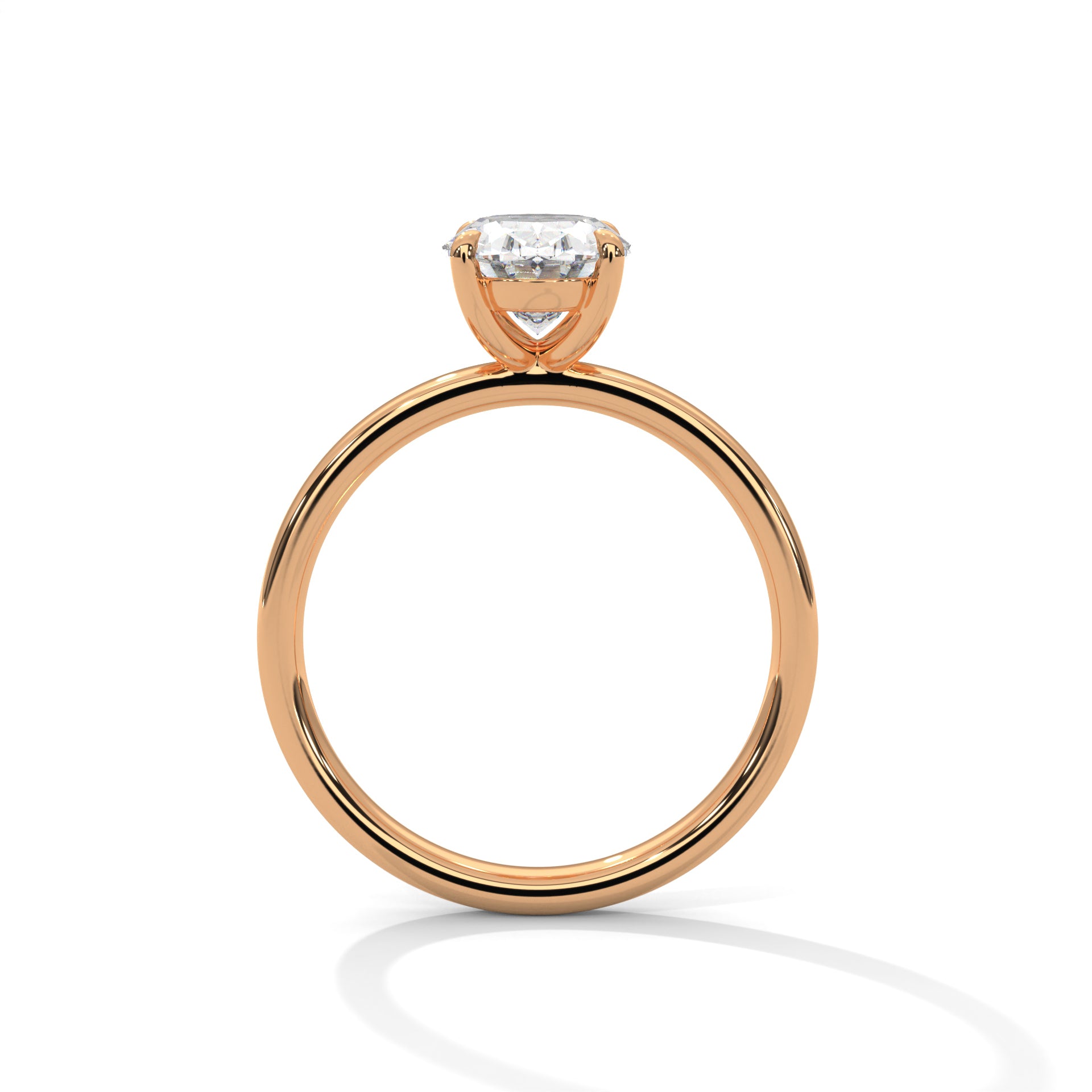 14KT 2.0 CTW LAB DIAMOND OVAL SOLITAIRE RING