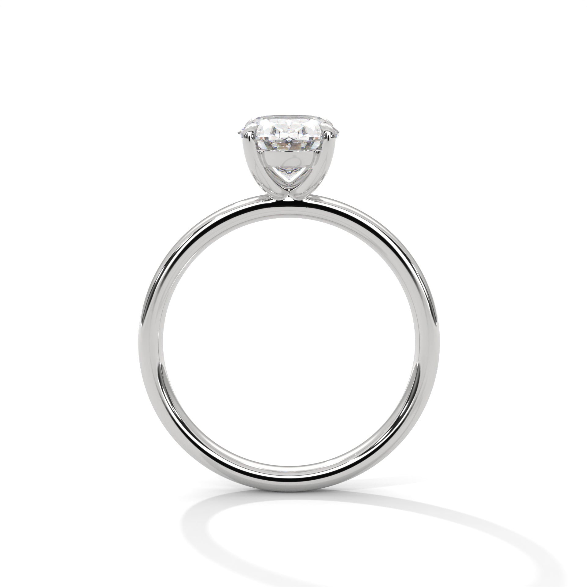 14KT 2.0 CTW LAB DIAMOND OVAL SOLITAIRE RING