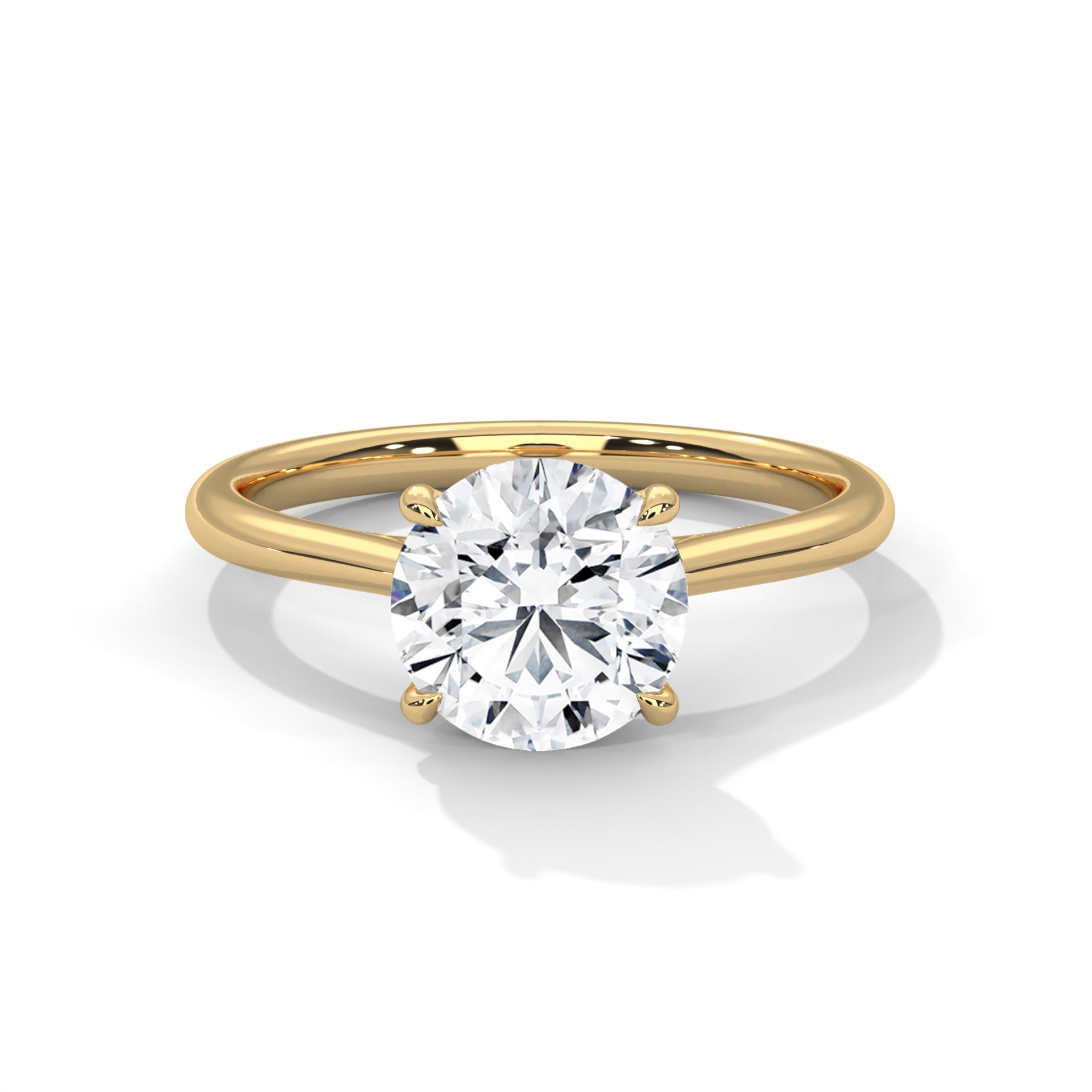 14 KT 1.0 CTW Lab Diamond Solitaire Ring